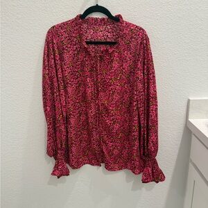 Floral Pink Blouse - 2x